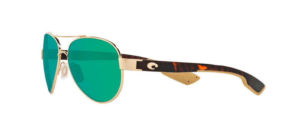 Rose Gold  w/Tortoise Temples  Green Mirror 580P